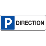 Kit panneau parking direction + poteau