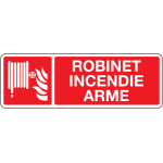 Panneau pvc robinet d'incendie arm� (ria) picto / texte