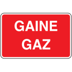 Panneau pvc texte gaine gaz 250 x 160 mm