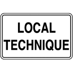 Panneau en pvc avec texte local technique