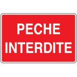 Panneau en pvc texte pche interdite