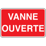 Panneau pvc vanne ouverte 250 x 160 mm