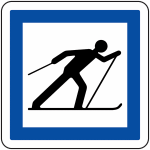 Panneau routier dpart itinraire ski fond ce6b