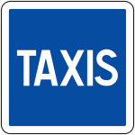 Panneau routier indication d'une station de taxi c5