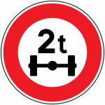 Panneau routier interdit vhicule essieu suprieur b13a