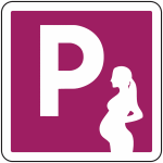 Panneau routier r�serv� femme enceinte ce05