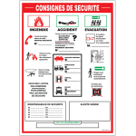 Panneau de signalisation en pvc consignes de scurit