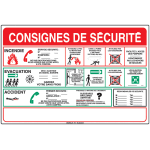 Panneau de signalisation en pvc consignes de scurit