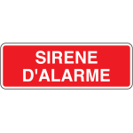Panneau texte sirne d'alarme