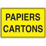 Panneau tri des dchets papiers cartons