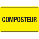 Panneau tri des dchets texte composteur