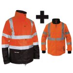 Parka et gilet jaune ou orange haute visibilit