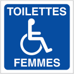 Pictogrammes toilettes femmes handicapées Pictogrammes toilettes femmes handicapées