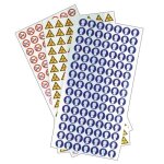 Planche 100 autocollants � 18 mm terre