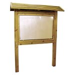 Planimtre classic bois avec vitrine et toit