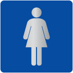 Plaque carre toilette femme