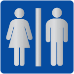 Plaque carre toilette homme / femme