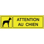 Plaque grav�e en pmma attention au chien