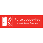 Plaque grave porte coupe - feu  maintenir ferme