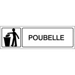 Plaque grav�e poubelle