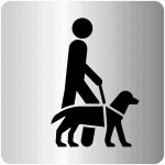 Plaque de porte iso 7001 access. chien guide d'aveugle