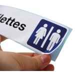 Plaque de porte texte personnalis� fond argent