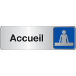 Plaque rectangulaire couleur accueil