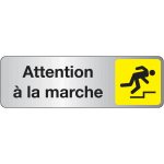 Plaque rectangulaire couleur attention  la marche