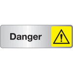 Plaque rectangulaire couleur danger