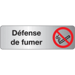 Plaque rectangulaire couleur dfense de fumer