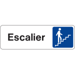 Plaque rectangulaire couleur escalier