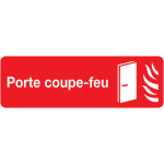 Plaque rectangulaire couleur porte coupe - feu