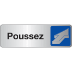 Plaque rectangulaire couleur poussez horizontal