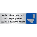 Plaque rectangulaire couleur laisser propre