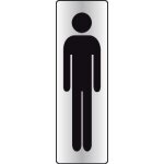 Plaque rectangulaire couleur silhouette homme