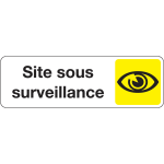 Plaque rectangulaire couleur site sous surveillance