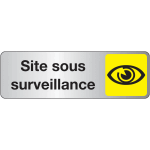 Plaque rectangulaire couleur site sous surveillance