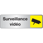 Plaque rectangulaire couleur surveillance vid�o