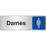 Plaque rectangulaire couleur symbole dames