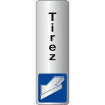 Plaque rectangulaire couleur tirez vertical