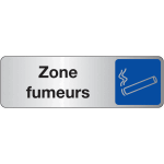 Plaque rectangulaire couleur zone fumeurs