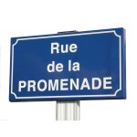 Plaque de rue en aluminium  bords plis