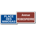 Plaque de rue aluminium rtrorflchissante classe 1