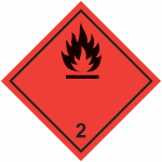 Plaque transport classe 2 gaz