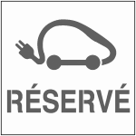 Pochoir 800 x 800 mm rserv vhicule lectrique