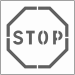 Pochoir 800 x 800 mm stop
