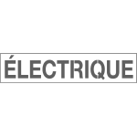 Pochoir en papier avec texte lettre 15 cm