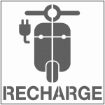 Pochoir recharge scooter �lectrique