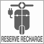 Pochoir rserv recharge scooter lectrique