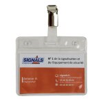 Portes badges pvc transparent avec clip